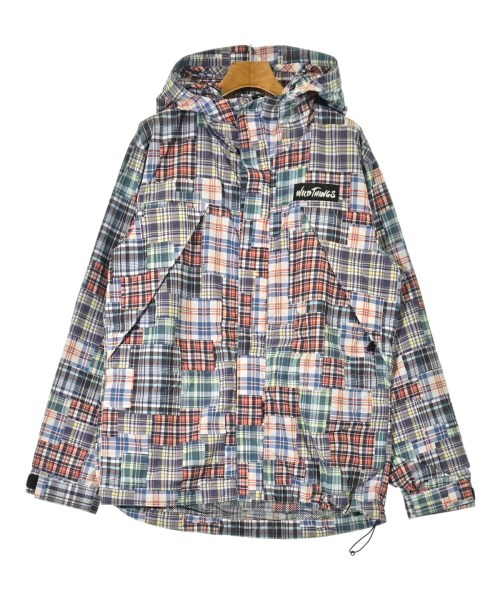 WILD THINGS ワイルドシングス マウンテンパーカー メンズ S 白x青xオレンジ等(チェック) 【中古】【古着】