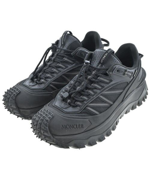 MONCLER モンクレールスニーカー メンズ EU41(26糎位) 黒【中古】【古着】