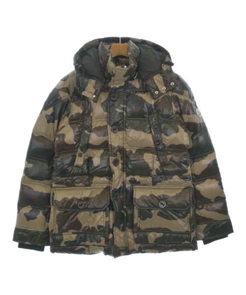 MONCLER モンクレールダウンジャケット/落ちこむより良い メンズ 2(M位) ベージュx茶x黒等(偽装)【中古】【古着】
