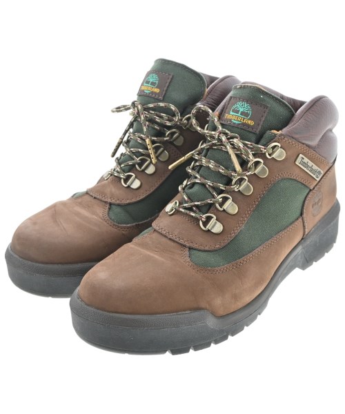 Timber Land ティンバーランド スニーカー メンズ 26.5cm 茶x緑 【中古】【古着】