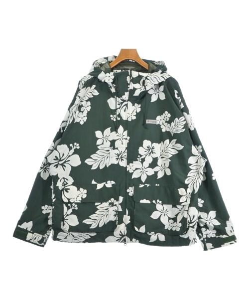 Columbia コロンビア上衣（余分の物） メンズ L 緑x白(花柄)【中古】【古着】