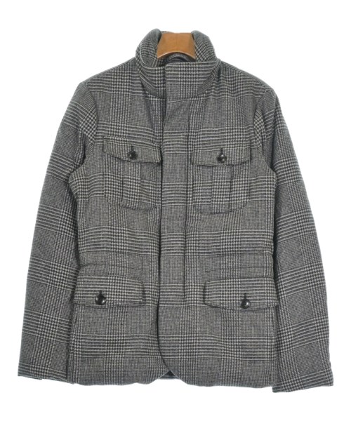 PEUTEREY ピューテリーダウンコート メンズ S 黒xベージュ(グレンチェック)【中古】【古着】｜RAGTAG（ブランド古着のラグタグ）