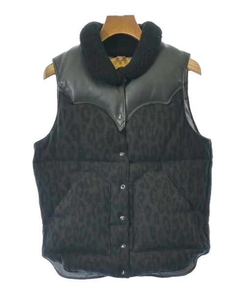 HYSTERIC GLAMOUR ヒステリックグラマーダウンジャケット/落ちこむより良い メンズ F 暗然たる薄墨色x黒(豹柄)【中古】【古着】