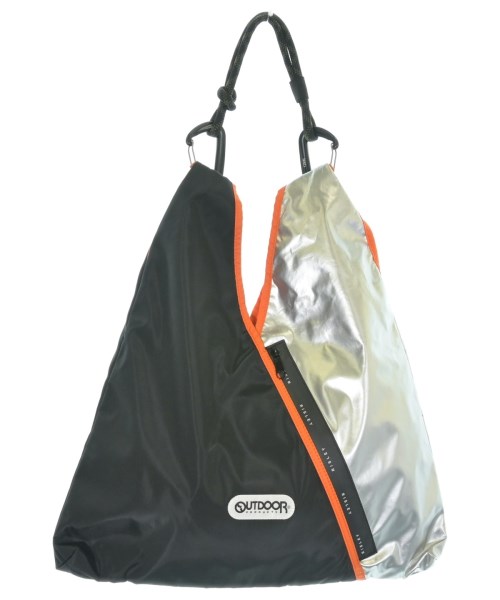 OUTDOOR products アウトドアプロダクツトートバッグ レディース - 黒xしろがね色【中古】【古着】
