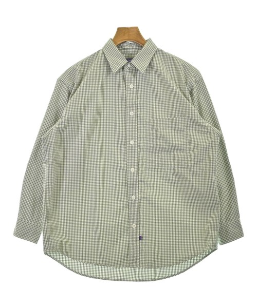 THE NORTH FACE PURPLE LABEL ザノースフェイスパープルレーベルカジュアルシャツ レディース WS 緑x白(ギンガム読み合わせる)【中古】【古着】