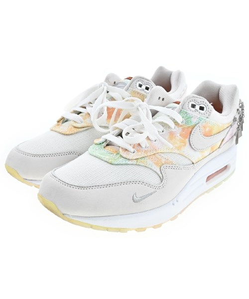 NIKE ナイキスニーカー メンズ 26.5糎 白xオレンジ色x緑等【中古】【古着】