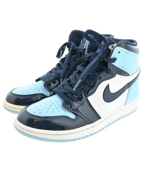 NIKE ナイキスニーカー レディース 24.5糎 水色x紺x白【中古】【古着】