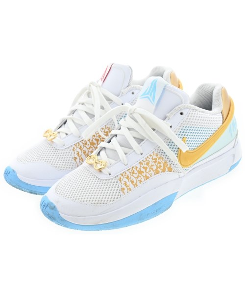 NIKE ナイキ スニーカー メンズ 26.5cm 白x水色xゴールド 【中古】【古着】