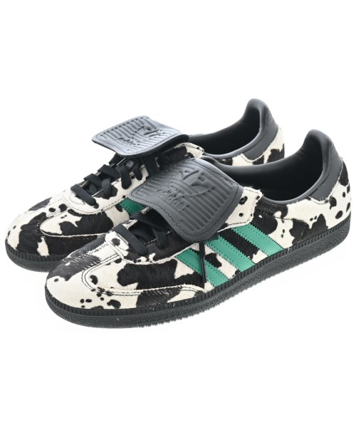 adidas アディダス スニーカー メンズ 28.5cm 白x黒(総柄) 【中古】【古着】