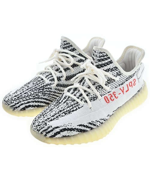 adidas アディダス スニーカー メンズ 26.5cm 白x黒(総柄) 【中古】【古着】