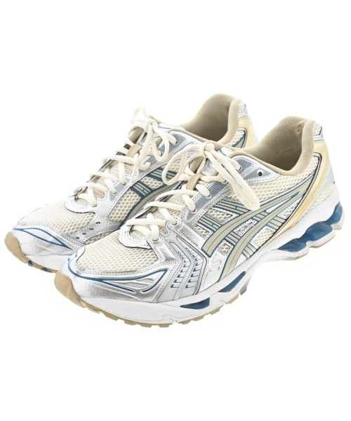 asics アシックススニーカー メンズ 27.5糎 象牙色xしろがね色【中古】【古着】