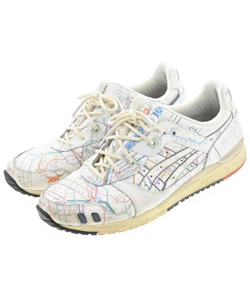asics アシックススニーカー メンズ 28.5珊 白等(総柄)【中古】【古着】