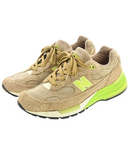 New Balance ニューバランス スニーカー メンズ 27cm ベージュx蛍光グリーン 【中古】【古着】
