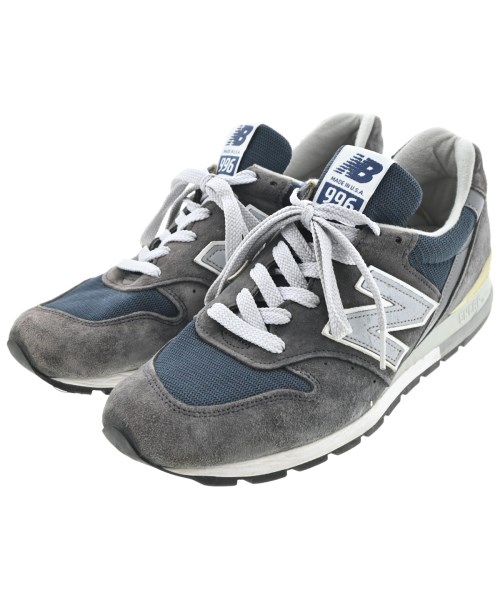 New Balance ニューバランススニーカー メンズ 27.5糎 薄墨色x紺【中古】【古着】