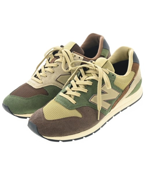 New Balance ニューバランススニーカー メンズ 28.5珊 緑x茶xベージュ【中古】【古着】