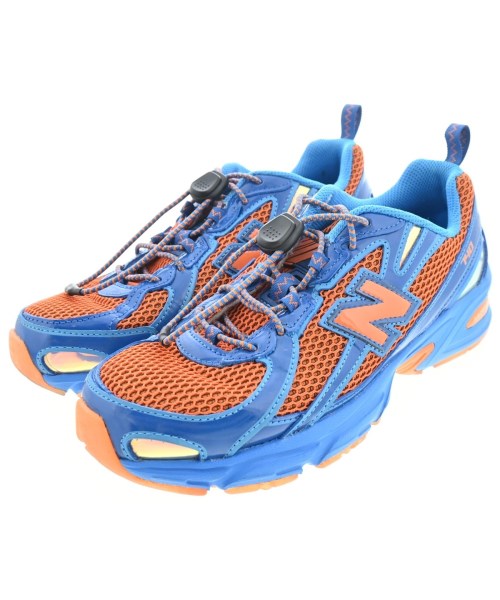 New Balance ニューバランススニーカー メンズ 25糎 オレンジ色x青【中古】【古着】