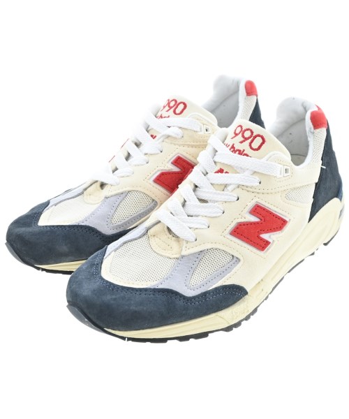New Balance ニューバランススニーカー メンズ 26糎 白系x紺系等【中古】【古着】