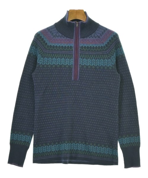 Eddie Bauer エディバウワーニット・セーター レディース XS 紺x青x緑等(総柄)【中古】【古着】