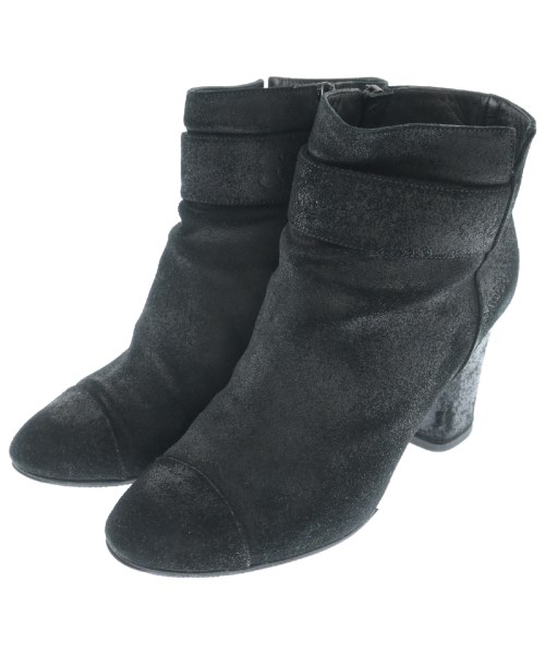 CHANEL シャネル ブーティ レディース EU37 1/2(24cm位) 黒 【中古】【古着】
