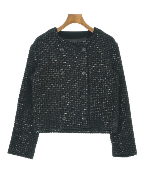 CHANEL シャネルノーカラージャケット レディース 38(S位) 黒(ラメ)【中古】【古着】