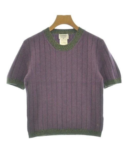 定価50万 CHANEL 23SS ココマーク ロゴ カシミヤ ストライプニット シャネル(CHANEL)シャネル ココマーク ニット 衣料品 トップス