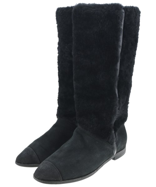 CHANEL シャネル ブーツ レディース EU36 1/2(23cm位) 黒 【中古】【古着】