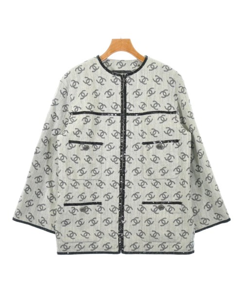 CHANEL シャネルデニムジャケット レディース 40(M位) 点火装置薄墨色x黒系(総柄)【中古】【古着】