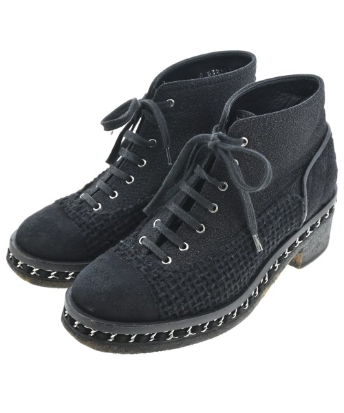 CHANEL シャネルブーティ レディース 37(23.5珊位) 黒【中古】【古着】