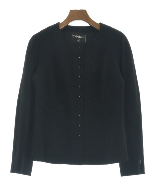 CHANEL シャネル ノーカラージャケット レディース 40(M位) 黒 【中古】【古着】