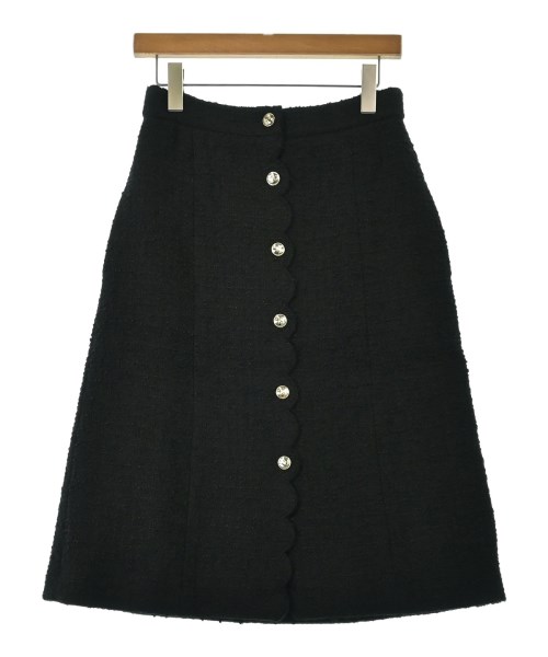 CHANEL シャネル ひざ丈スカート レディース 38(S位) 黒 【中古】【古着】