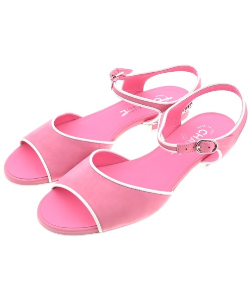 CHANEL シャネル サンダル レディース EU38(24.5cm位) ピンク 【中古】【古着】