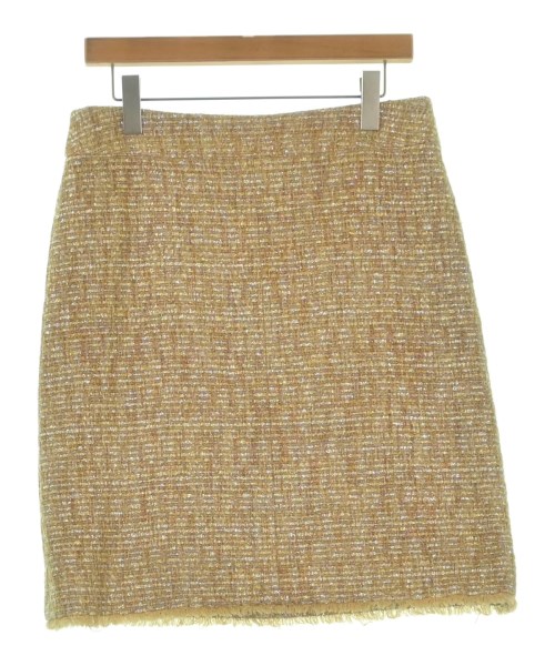 CHANEL シャネル ひざ丈スカート レディース 42(M位) 白系x茶系(総柄) 【中古】【古着】 28,600円