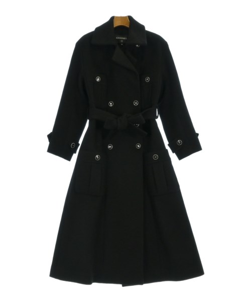 CHANEL シャネルピーコート レディース 34(XXS位) 黒【中古】【古着】