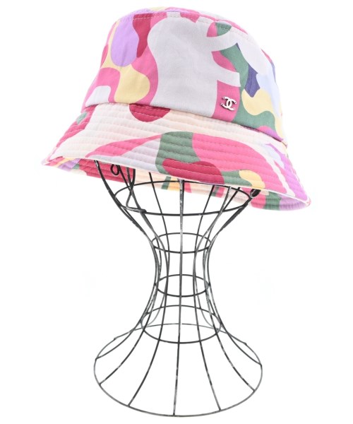 CHANEL シャネルかぶり笠 レディース M サクラ色x白x緑等(総柄)【中古】【古着】