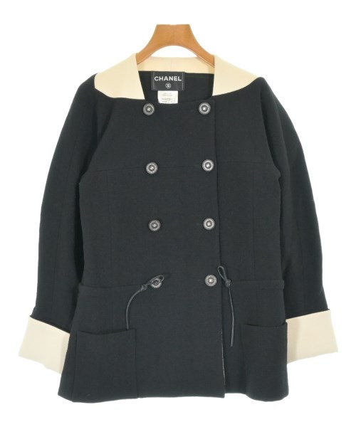CHANEL シャネル厚地の外套（余分の物） レディース 38(S位) 黒xベージュ【中古】【古着】