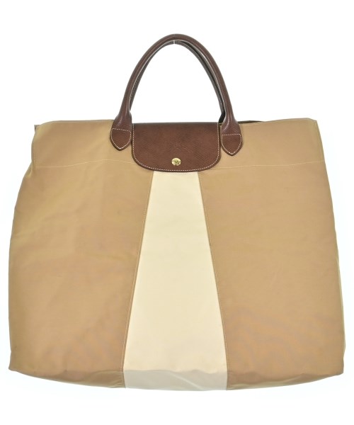 LONGCHAMP ロンシャントートバッグ レディース - 茶系xベージュ【中古】【古着】 トートバッグ-バッグ・小物・ブランド雑貨-バッグ