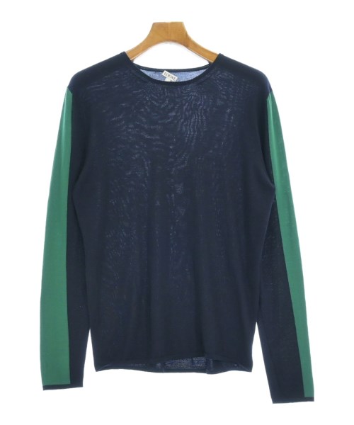 LOEWE ロエベニット・セーター メンズ S 紺x緑【中古】【古着】