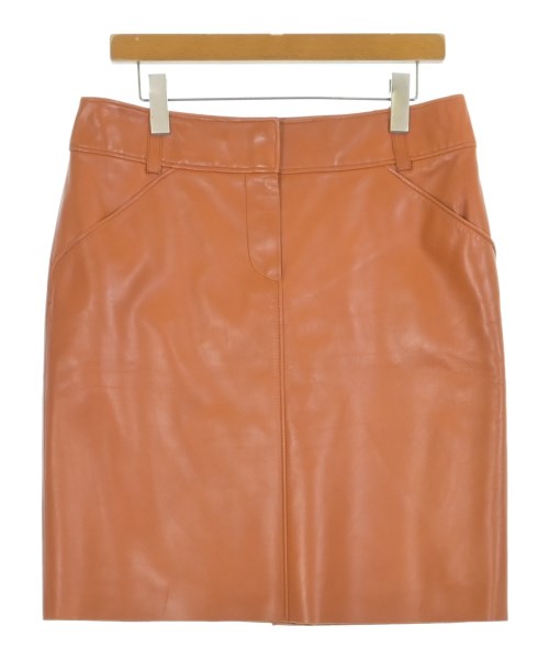 LOEWE ロエベひざ丈スコート レディース 44(L位) 茶系【中古】【古着】