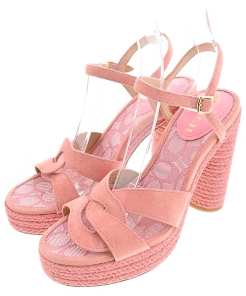 COACH コーチ サンダル レディース US9(26cm位) ピンク 【中古】【古着】