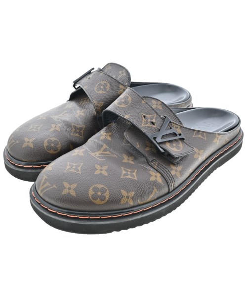 LOUIS VUITTON ルイヴィトンサンダル メンズ -(27.0珊位) 茶xベージュ(総柄)【中古】【古着】