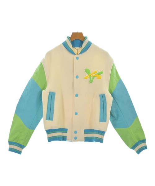 LOUIS VUITTON ルイヴィトンスタジャン メンズ 46(M位) 白x水色x黄緑等【中古】【古着】