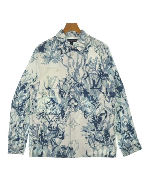 LOUIS VUITTON ルイヴィトン カバーオール メンズ S 白x水色系x紺(総柄) 【中古】【古着】