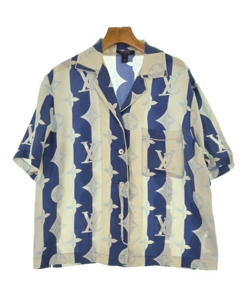 LOUIS VUITTON ルイヴィトンカジュアルシャツ レディース 36(XS位) オフホワイトx紺(総柄)【中古】【古着】｜RAGTAG（ブランド古着のラグタグ）