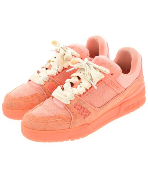 LOUIS VUITTON ルイヴィトンスニーカー メンズ UK7(25.5糎位) サクラ色xオレンジ色【中古】【古着】