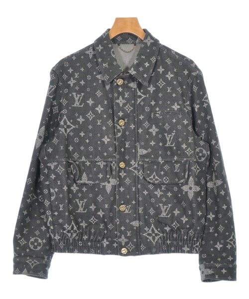 LOUIS VUITTON ルイヴィトンデニムジャケット メンズ 50(XL位) 黒x薄墨色(総柄)【中古】【古着】