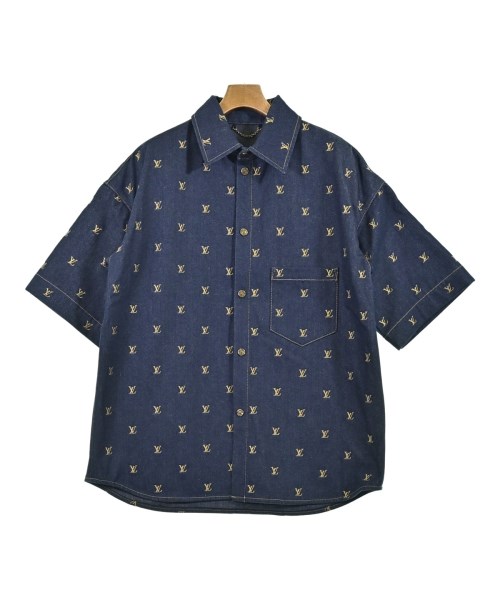LOUIS VUITTON ルイヴィトンカジュアルシャツ メンズ L インディゴxゴールド(総柄)【中古】【古着】｜RAGTAG（ブランド古着のラグタグ）