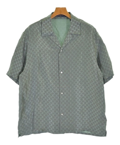 LOUIS VUITTON ルイヴィトンカジュアルシャツ メンズ L グレーx緑(総柄)【中古】【古着】|RAGTAG(ブランド古着のラグタグ)