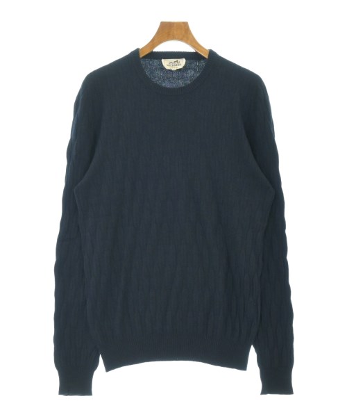 HERMES エルメス ニット・セーター メンズ L 紺 【中古】【古着】