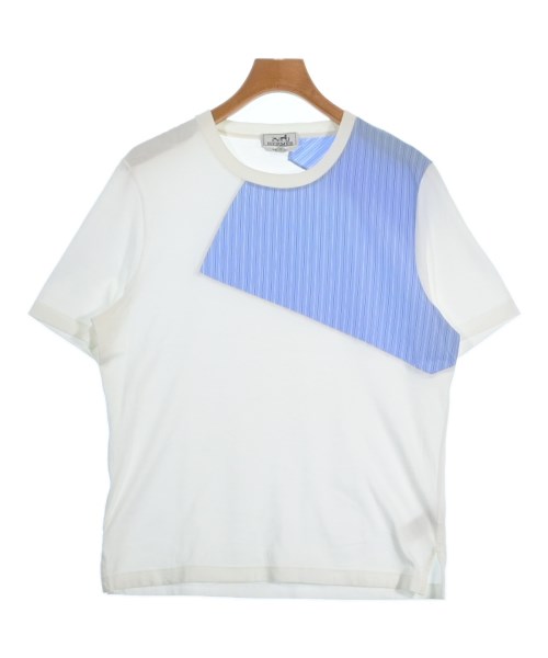 HERMES エルメス Tシャツ・カットソー メンズ S 白x青 【中古】【古着】