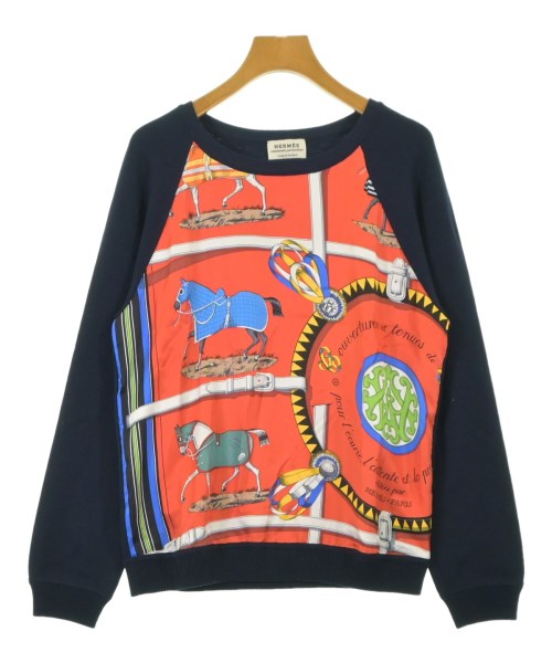HERMES エルメス ニット・セーター レディース 40(M位) 紺x赤x青等(総柄) 【中古】【古着】